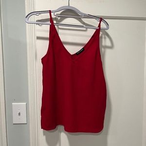 American apparel red v neck spaghetti strap top